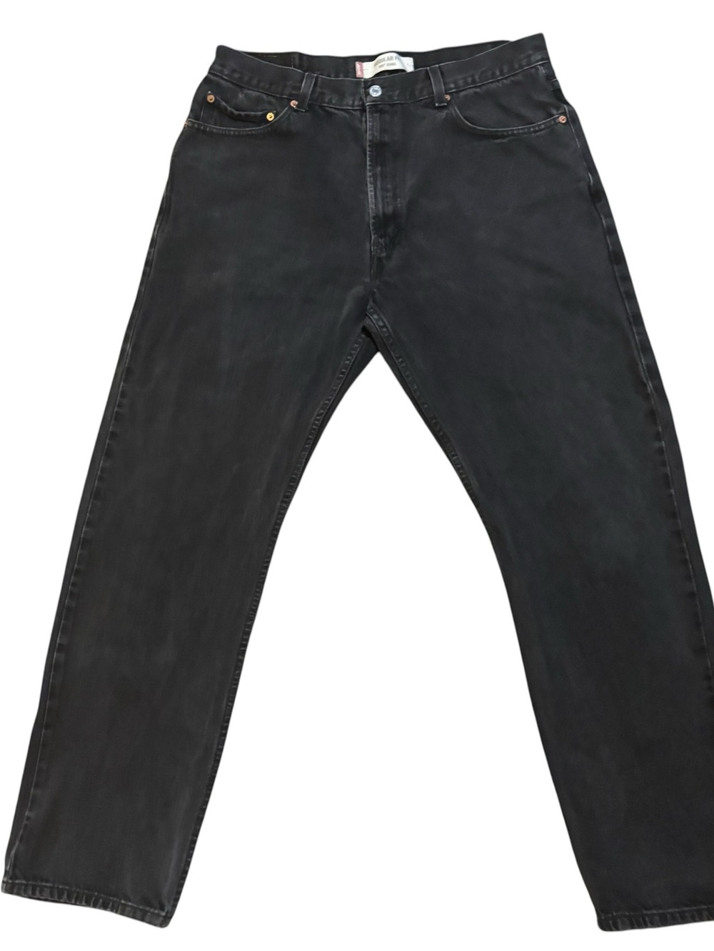 Vintage Y2K Levi's Men's Black 505 Regular Fit Jeans 36X32 Black